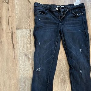 Zara dark grey jeans with holes